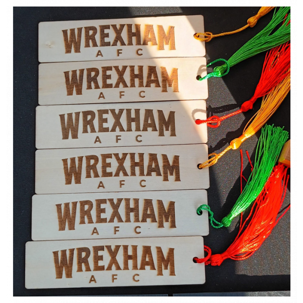 Official Wrexham AFC Wooden Bookmark - Welsh