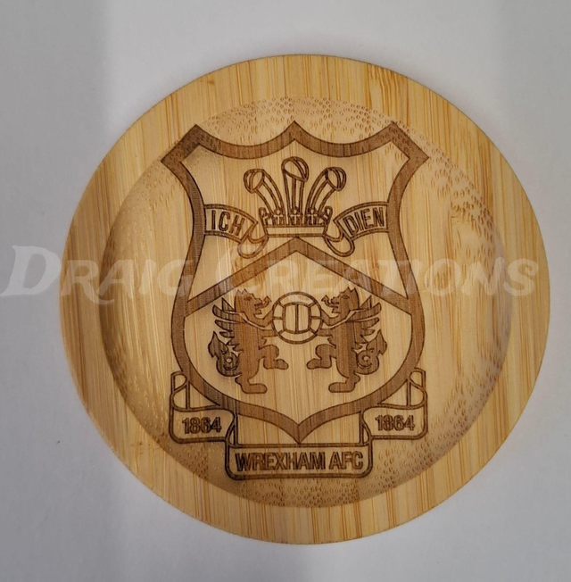Wrexham AFC Bamboo Coaster - Officially Licensed
