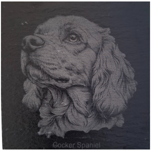 Laser Engraved Slate Coasters – Dog Breeds