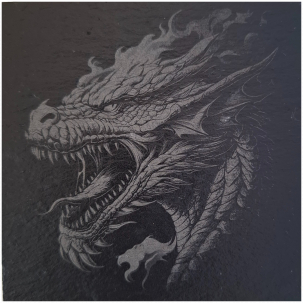 Laser Engraved Dragon Slate Coasters – Fantasy Dragon Designs | UK Made