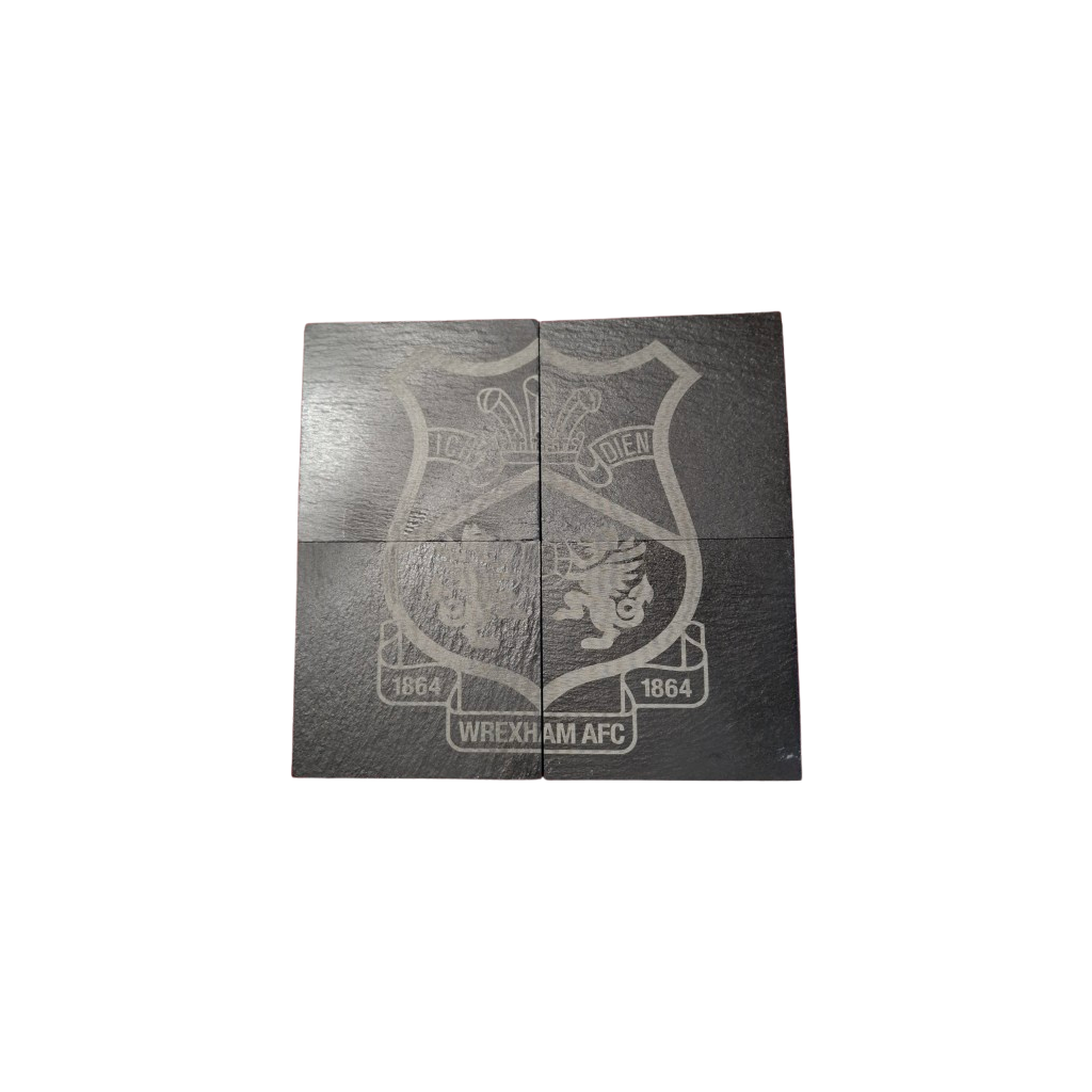 Official Wrexham AFC 4-Piece Slate Coaster Set