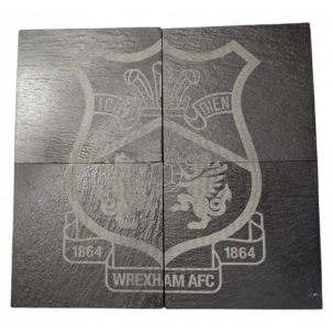 Official Wrexham AFC 4-Piece Slate Coaster Set